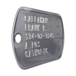 US Army Dog Tag Closeup (Cold War/Desert Storm era)