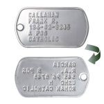 US Army Dog Tags Reverse Side (Cold War/Desert Storm era)