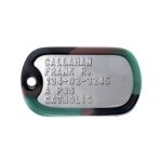 US Army Dog Tag with Camoflauge Silicone Silencer (Cold War/Desert Storm era)