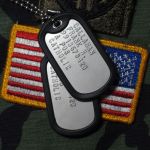 US Army Dog Tags with Army Patch