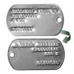 US Army Vietnam 67-68 Dog Tags Reverse Side US Army Vietnam 67-68 Dog Tags Reverse Side