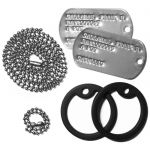 US Army Vietnam 67-68 Dog Tags Set with Chains and Silencers US Army Vietnam 67-68 Dog Tags Set with Chains and Silencers