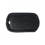 US Special Forces Black Dog Tag with Black Tough PVC Silencer