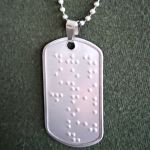 Braille Dog Tag 'The Man Without Fear'