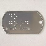Braille Dog Tag