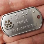 Braille Dogtag with logo laser engraving