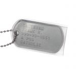 Clear Dog Tag Cover with dogtag and ballchain