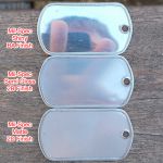 Mil-Spec Shiny Dog Tag compared with Matte and Semi-Gloss Dogtags