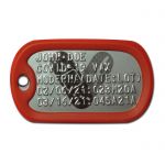 Covid-19 Vaccination Single Dog Tag with Silencer