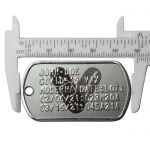 Covid-19 Vaccination Dog Tag with Horizontal Dimensions