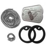 Covid-19 Vaccination Dog Tags Set with Chains and Silencers Covid-19 Vaccination Dog Tags Set with Chains and Silencers