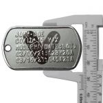 Covid-19 Vaccination Dog Tag Vertical Dimensions