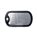 Personalized Custom Dog Tag with Black Silicone Silencer