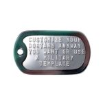 Personalized Custom Dog Tag with Camoflauge Silicone Silencer