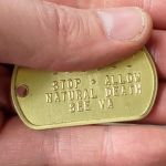 Brass Dogtag with DNR instructons
