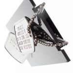 Short Dogtag Display with Dogtags birds-eye-view
