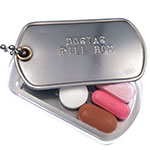 Dogtag Pillbox with Medication