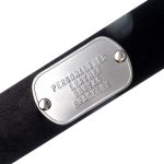 Personalized Custom Dog Tag on Men's Leather Cuff Bracelet
