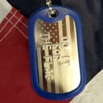 USA Hanging Flag Dog Tag with 