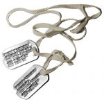 Short Cotton Twill Tape with WWII Dog Tags