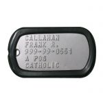 US Army Dog Tags with optional Super Tough PVC Silencer