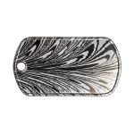 Damascus Pattern Dog Tag with feathered pattern