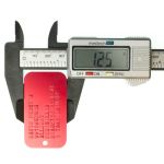 US Military Medical Warning ID Tag Vertical Dimensions