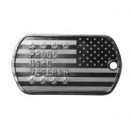 USA Hanging Flag Dog Tag with Proud USMC Veteran