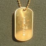 Shiny Gold Plated Dog Tag