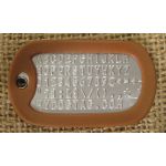 Brown Dog Tag Silencer on Mil-Spec matte dogtag