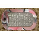 Pink Camo Dog Tag Silencer on Mil-Spec matte dogtag