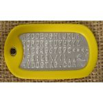 Yellow Dog Tag Silencer on Mil-Spec matte dogtag