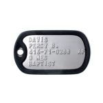 USAF Dog Tag with Black Silicone Silencer (Cold War/Desert Storm era)