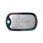 USAF Dog Tag with Camoflauge Silicone Silencer (Cold War/Desert Storm era)