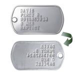 USAF Dog Tags Reverse Side