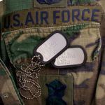 USAF Dog Tags on Fatigues