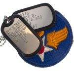 USAF Dog Tags on Army Air Forces WWII Should Sleeve Patch