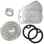 USAF Dog Tags Set with Chains and Silencers