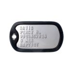 USAF Dog Tag with Black Silicone Silencer