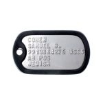 US Coast Guard Dog Tag with Black Silicone Silencer