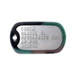 US Coast Guard Dog Tag with Camoflauge Silicone Silencer