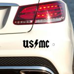 USMC Rocker Decal on car
