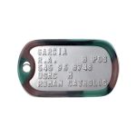 USMC Dog Tag with Camoflauge Silicone Silencer (Cold War/Desert Storm era)