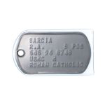 USMC Dog Tag with Transparent Polyurethane Cover (Cold War/Desert Storm era)