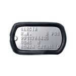 USMC Dog Tag with Black Touch PVC Silencer