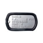 USMC Dog Tag with Black Tough PVC Silencer