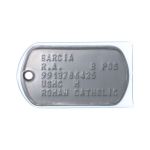 USMC Dog Tag with Transparent Polyurethane Cover