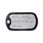 USN Dog Tag with Black Silicone Silencer (Cold War/Desert Storm era)