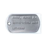 USN Dog Tag with Transparent Polyurethane Cover (Cold War/Desert Storm era)