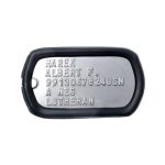 US Navy Dog Tag with Black Touch PVC Silencer